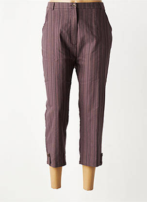 Pantacourt taille élastique taille normale marron GRIFFON femme