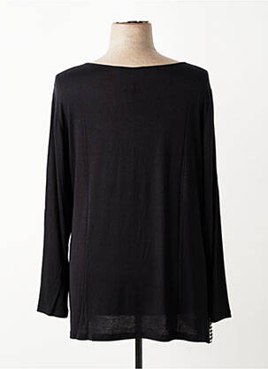Top tissage crêpe manches longues noir QUATRE VINGT JOURS femme