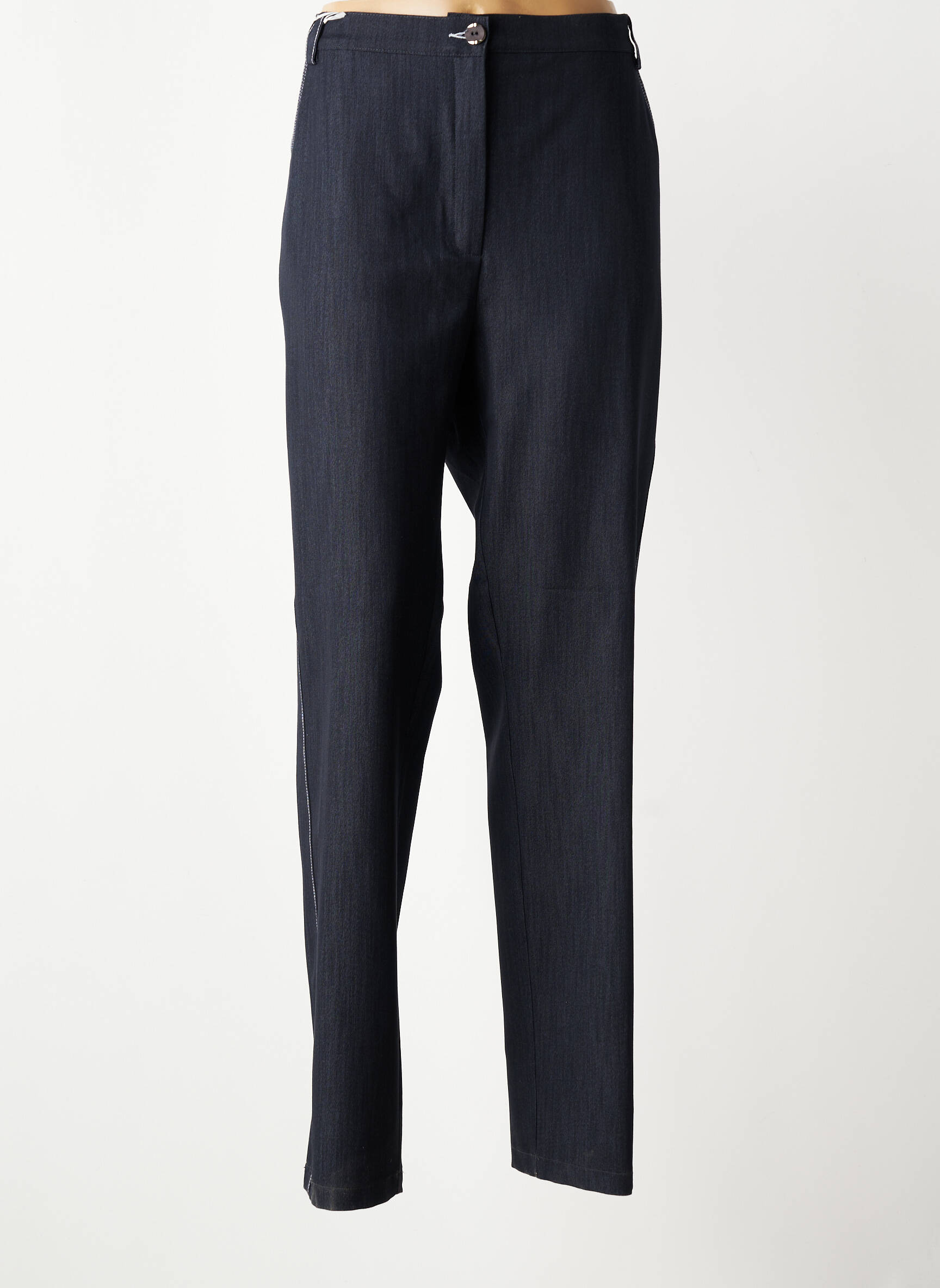 Pantalon droit taille élastique taille normale bleu GRIFFON femme