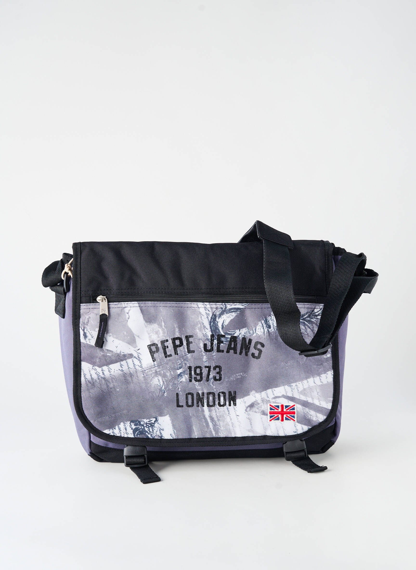 Sac bandoulière réglable forme besace gris PEPE JEANS femme