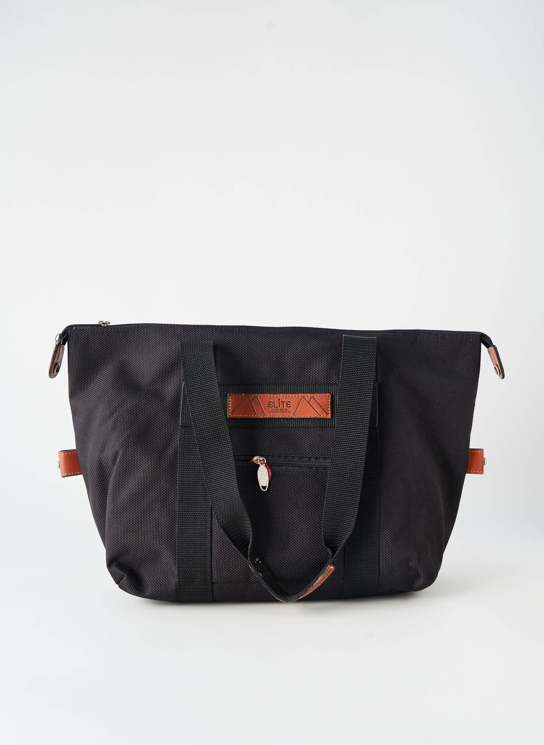 Sac fermeture zippée forme rectangulaire noir ELITE femme