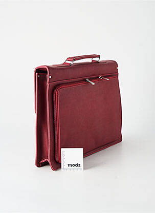 Sac cuir lisse rouge DUOLYNX homme