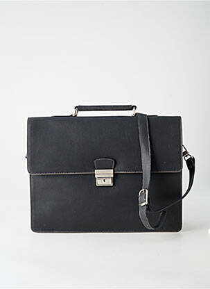 Sac cuir lisse gris DUOLYNX homme