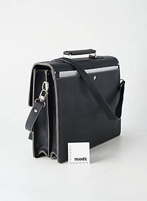 Sac cuir lisse gris DUOLYNX homme