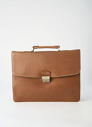 Sac cuir lisse marron DUOLYNX homme
