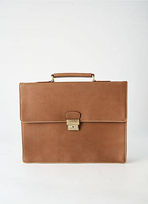 Sac cuir lisse marron DUOLYNX homme