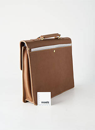 Sac cuir lisse marron DUOLYNX homme
