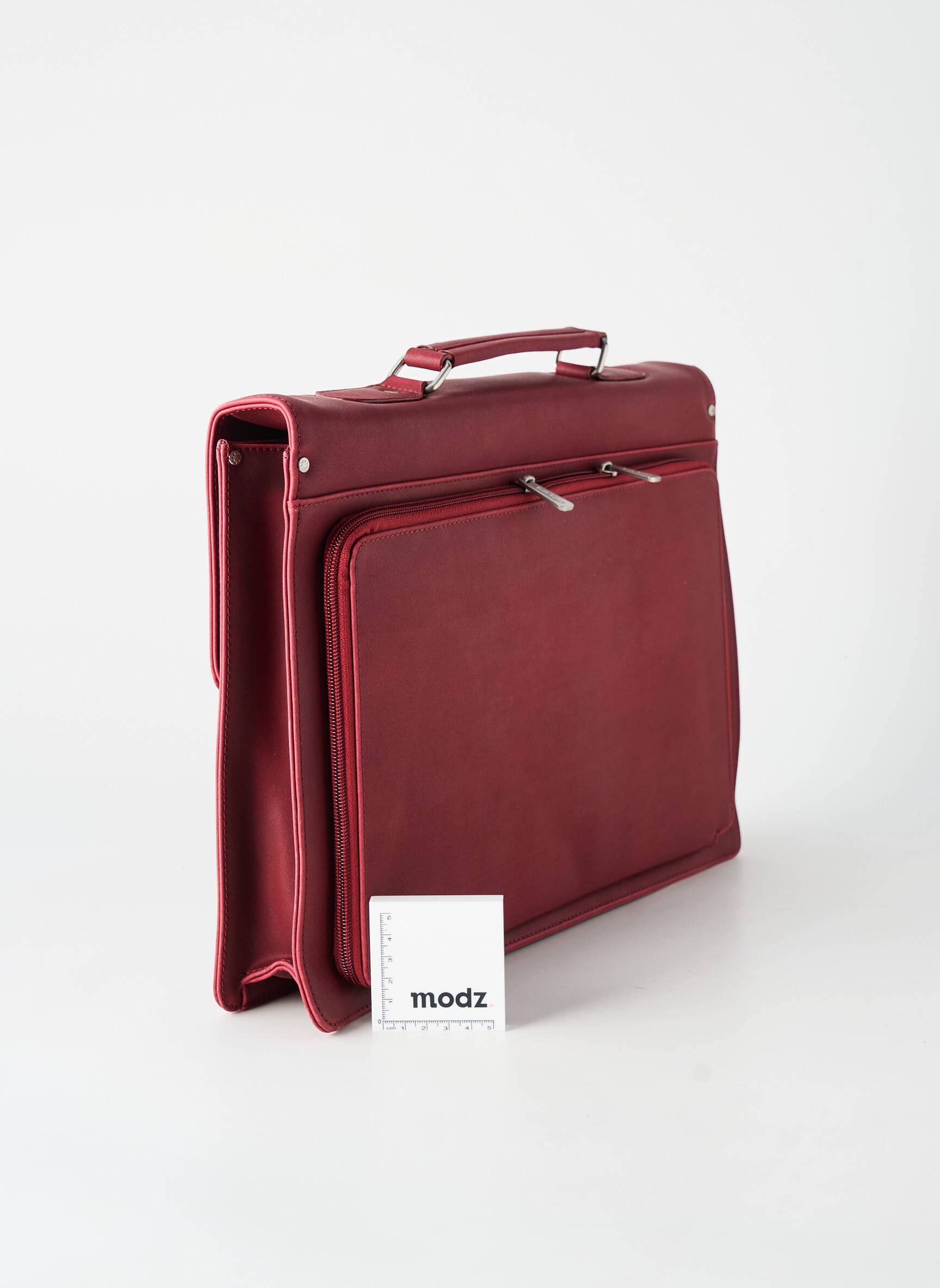 Sac cuir lisse rouge DUOLYNX homme