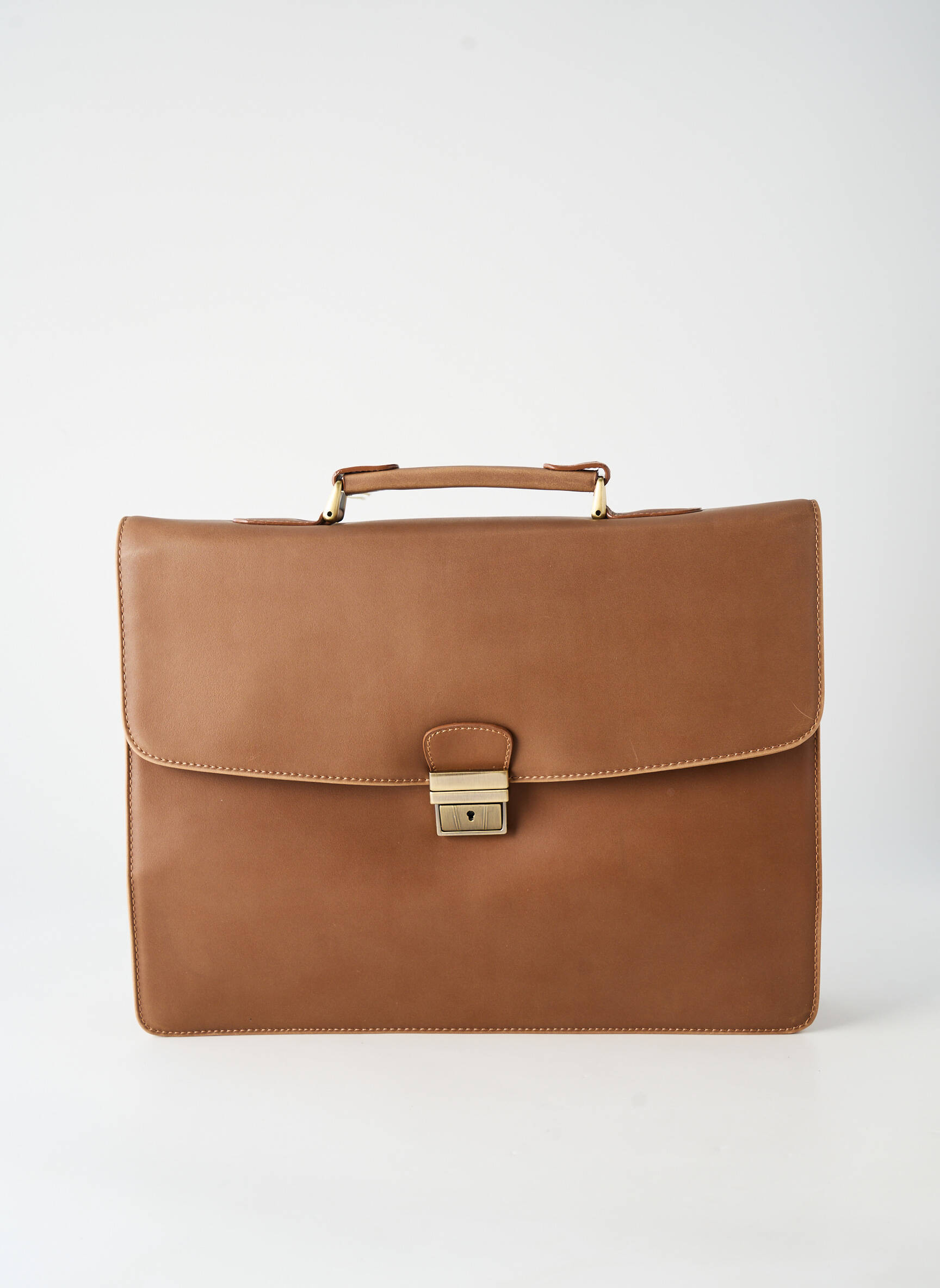 Sac cuir lisse marron DUOLYNX homme