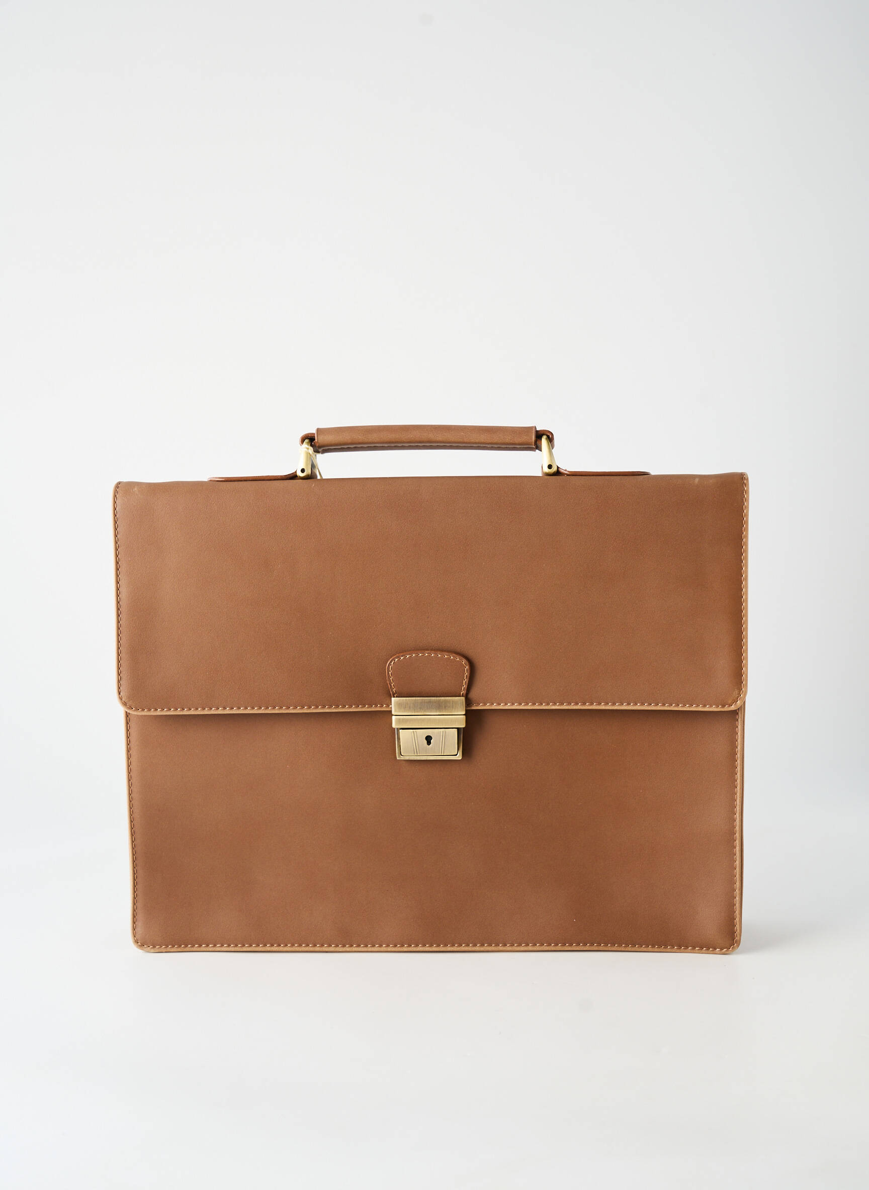Sac cuir lisse marron DUOLYNX homme