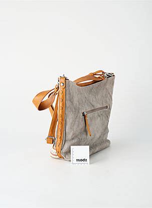 Sac fermeture zippée forme rectangulaire gris FUCHSIA femme