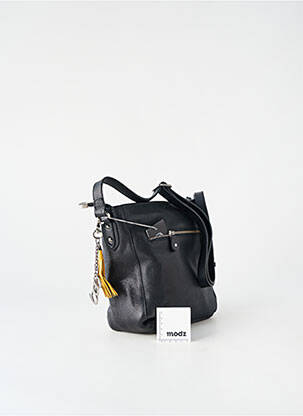 Sac fermeture zippée forme rectangulaire noir PATRICK BLANC femme