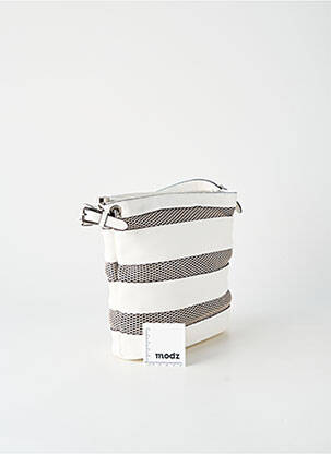 Sac fermeture zippée forme rectangulaire blanc PATRICK BLANC femme