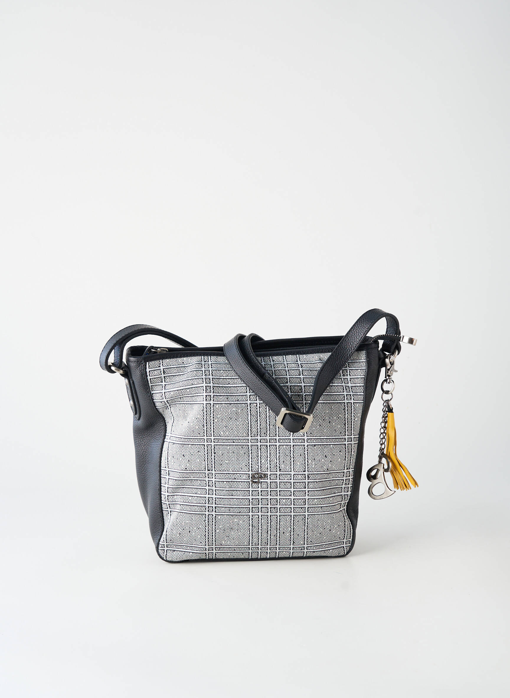 Sac fermeture zippée forme rectangulaire noir PATRICK BLANC femme