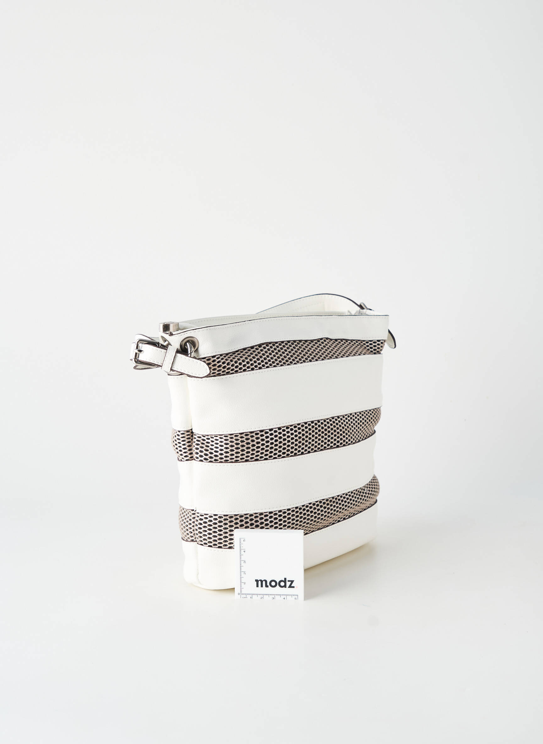 Sac fermeture zippée forme rectangulaire blanc PATRICK BLANC femme