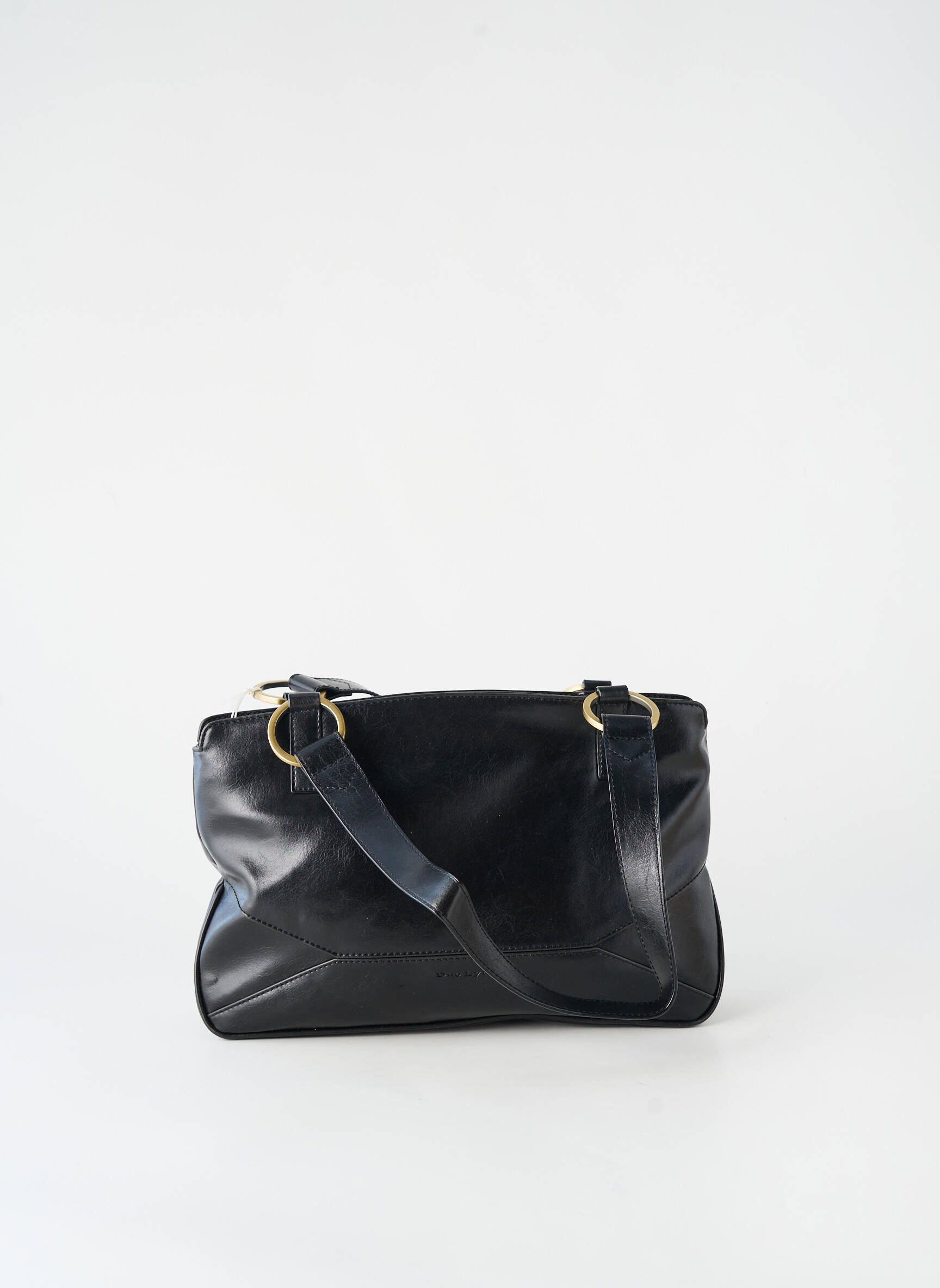 Sac fermeture zippée forme rectangulaire noir DUOLYNX femme