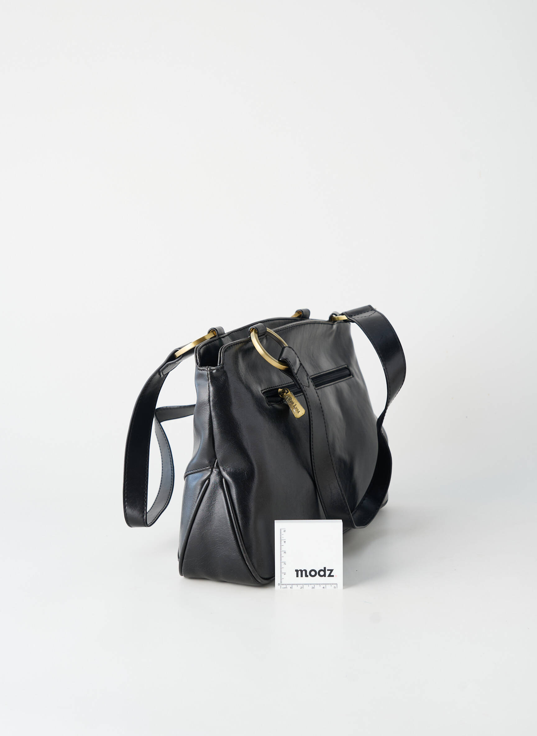 Sac fermeture zippée forme rectangulaire noir DUOLYNX femme