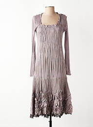 Robe mi-longue manches longues manches longues gris FRED SABATIER femme
