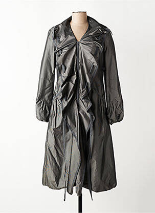 Imperméable fermeture zippée sur le devant sans capuche gris O.K.S femme