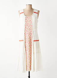 Robe mi-longue sans manche sans manche beige ENJOY femme