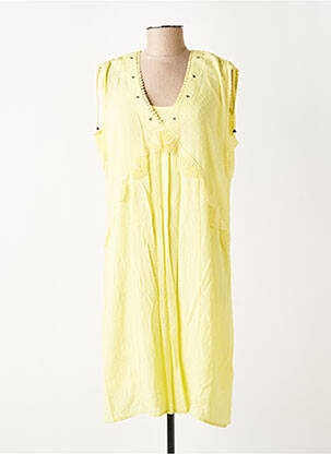 Robe mi-longue sans manche sans manche jaune MADO ET LES AUTRES femme