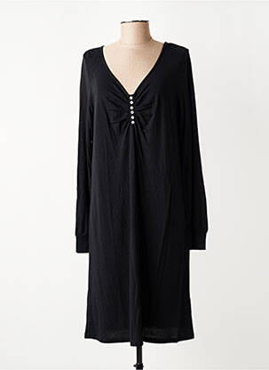 Robe mi-longue manches longues manches longues noir DIPLODOCUS femme