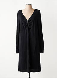 Robe mi-longue manches longues manches longues noir DIPLODOCUS femme