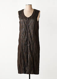 Robe mi-longue sans manche sans manche marron JENSEN femme
