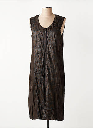 Robe mi-longue sans manche sans manche marron JENSEN femme