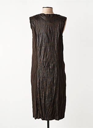 Robe mi-longue sans manche sans manche marron JENSEN femme
