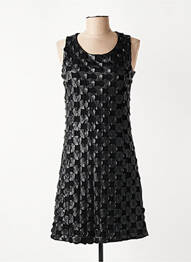 Robe mi-longue sans manche sans manche noir FRED SABATIER femme