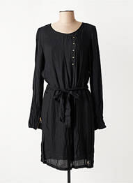 Robe mi-longue manches longues manches longues noir DIPLODOCUS femme