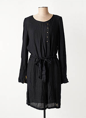 Robe mi-longue manches longues manches longues noir DIPLODOCUS femme