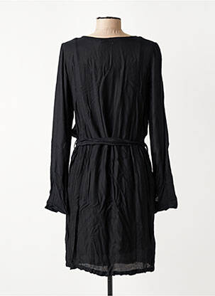 Robe mi-longue manches longues manches longues noir DIPLODOCUS femme