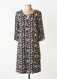 Robe mi-longue manches 3/4 manches 3/4 noir JENSEN femme