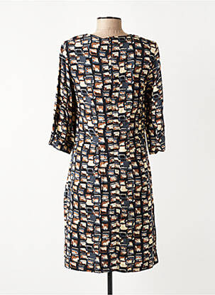 Robe mi-longue manches 3/4 manches 3/4 noir JENSEN femme