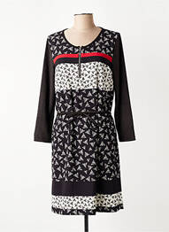 Robe courte manches longues manches longues noir DESAIVRE femme