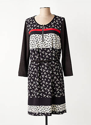 Robe courte manches longues manches longues noir DESAIVRE femme