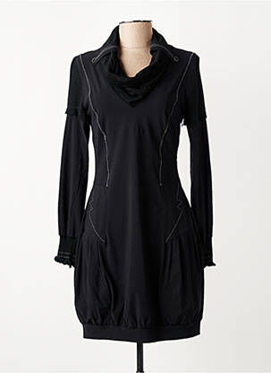 Robe courte manches longues manches longues noir O.K.S femme