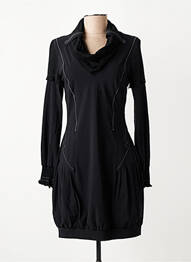 Robe courte manches longues manches longues noir O.K.S femme