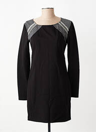 Robe courte manches longues manches longues noir CARLOPIK femme