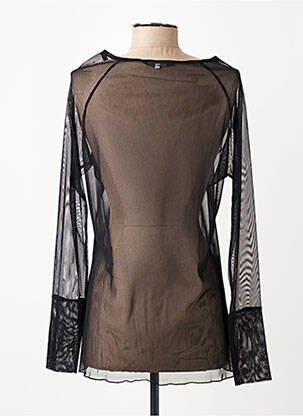 Top coupe cintrée manches longues noir FRANCK ANNA femme