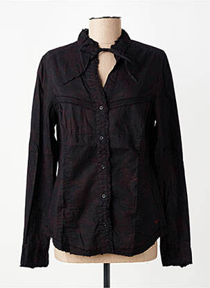 Chemisier coupe cintrée manches longues noir MUSTANG femme