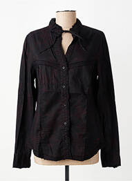 Chemisier coupe cintrée manches longues noir MUSTANG femme