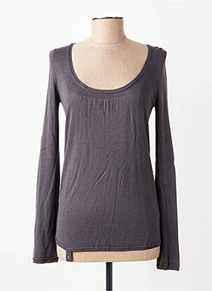 Pull coupe cintrée manches longues gris DIPLODOCUS femme