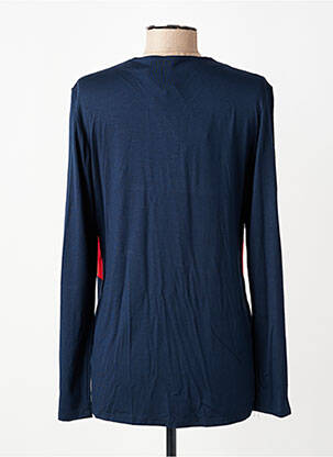 Top stretch manches longues bleu CLARIN SHAVIEN femme