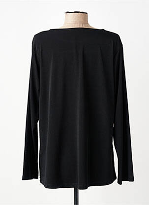 Top tissage crêpe manches longues noir GIADA RUBINO femme