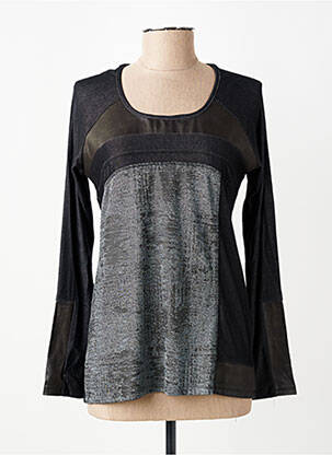 Top stretch manches longues noir FRED SABATIER femme