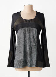 Top stretch manches longues noir FRED SABATIER femme
