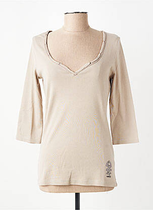 T-shirt manches 3/4 manches 3/4 beige DIPLODOCUS femme